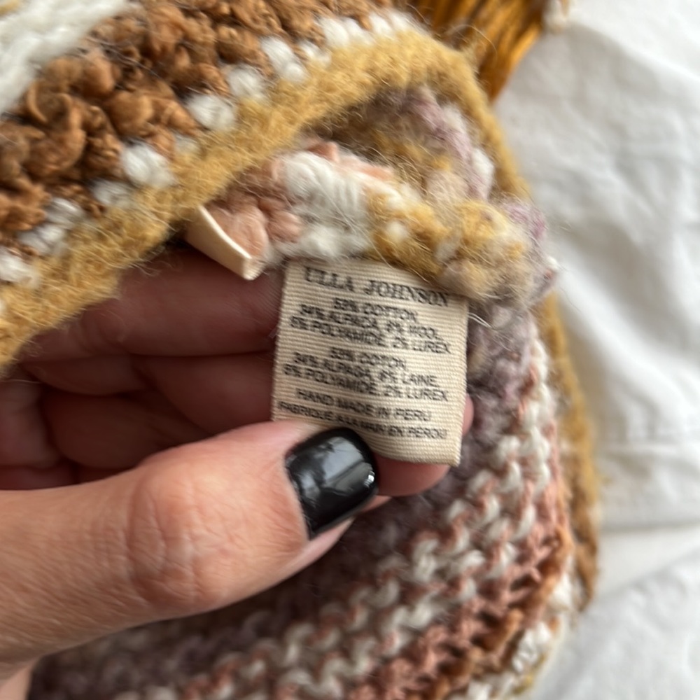 Ulla Johnson hand crochet alpaca blend sweater with lurex. Elbow sleeve - Picture 8 of 9